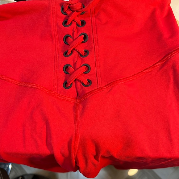 Michi **** Red Rebel Legging features an extra high rise waistband with lace-up - Picture 4 of 7